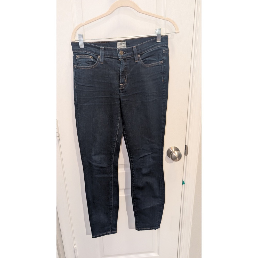 J. Crew Toothpick Women's Size 27 Mid Rise Skinny Ankle Denim Blue Jeans